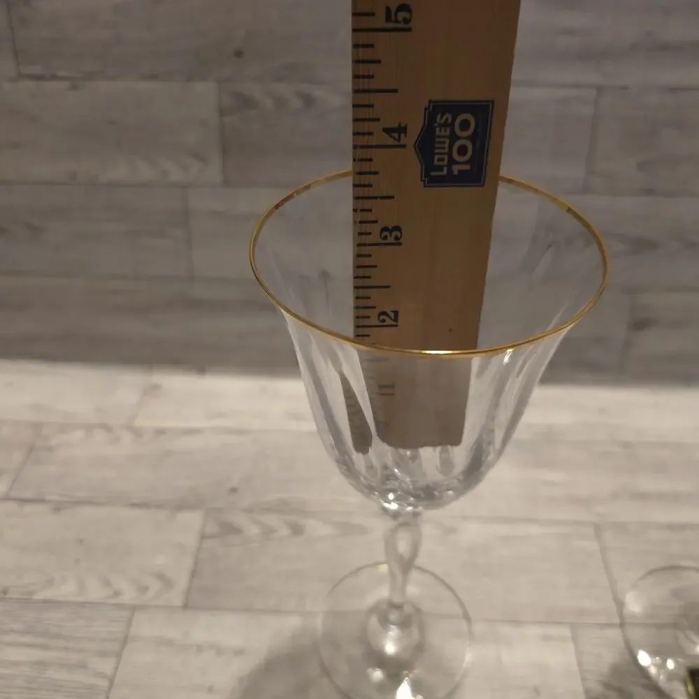 Set of 2 Oneida Crystal Chateau Gold 8